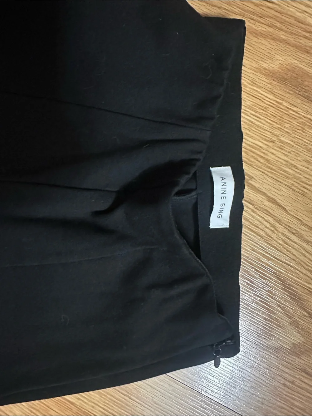 Anine Bing Black Tailored Dress Pants